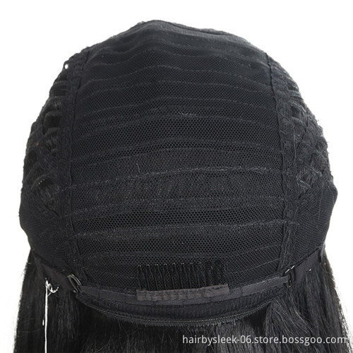 Rebecca fashion brand 18 Inches  U Part Straight Hair Elastic Synthetic Lace part Wig Synthetic hair Wigs For Black Woman
